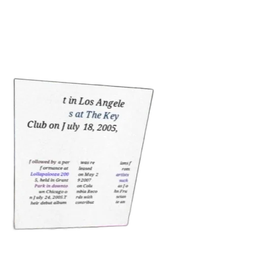 3d render, poster, performance, lollapalooza transparent PNG cut-out