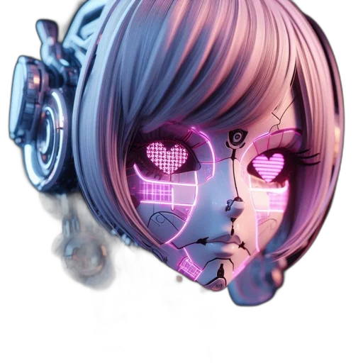 robot, face, mask, jewelry transparent PNG cut-out
