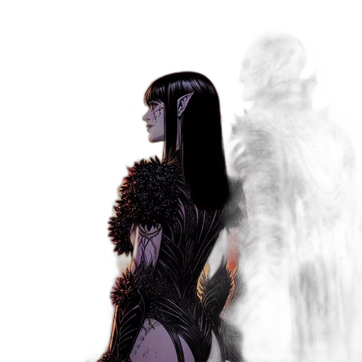 creature, dress, concept art, fantasy art transparent PNG cut-out