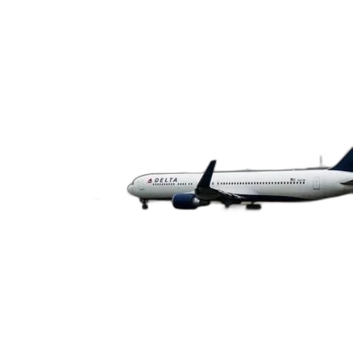 3d render, delta, airplane, runway transparent PNG cut-out