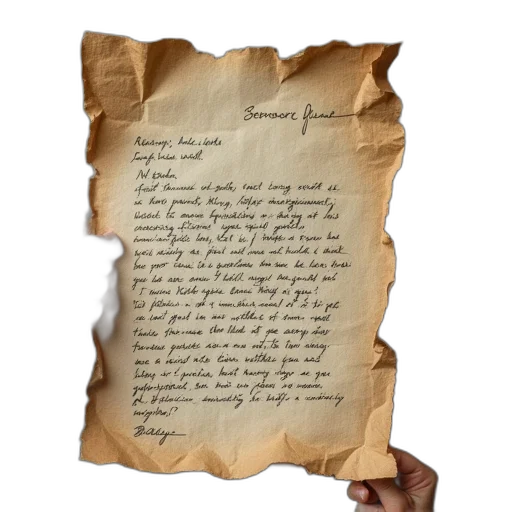 concept art, letter, resignation, someone transparent PNG cut-out