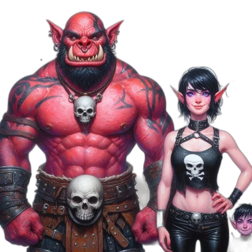 concept art, fantasy art, comic book art, 3d render transparent PNG cut-out