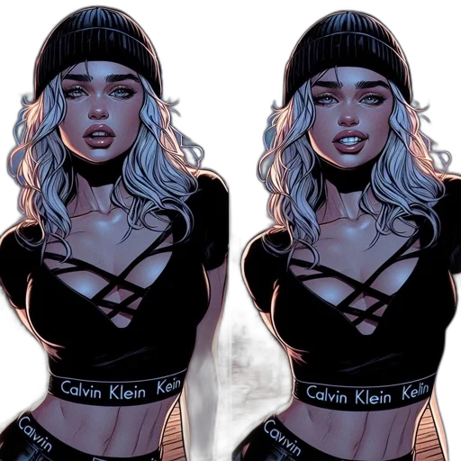 comic book art, concept art, cartoon, cyberpunk transparent PNG cut-out