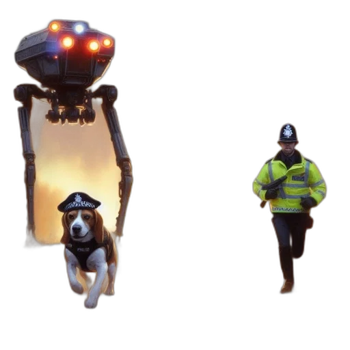robot, animal, concept art, 3d render transparent PNG cut-out