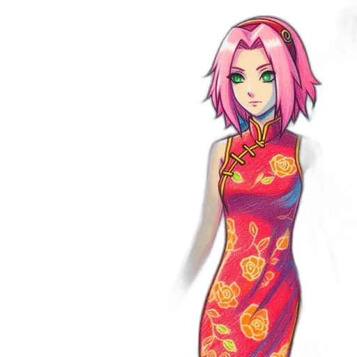 dress, concept art, fantasy art, anime transparent PNG cut-out