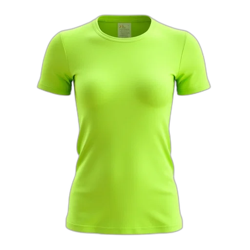 dress, 3d render, neon, green transparent PNG cut-out
