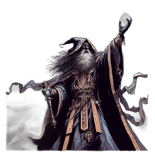 dragon, staff, sword, mask transparent PNG cut-out