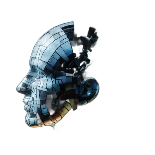 robot, mask, weapon, crown transparent PNG cut-out