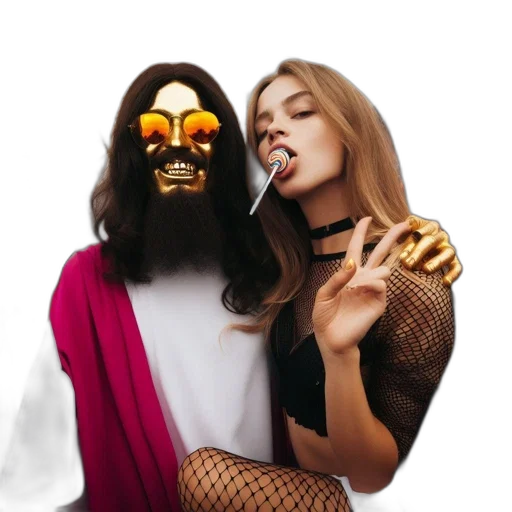mask, vaporwave, cyberpunk, concept art transparent PNG cut-out