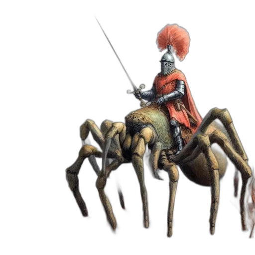 creature, animal, crown, weapon transparent PNG cut-out
