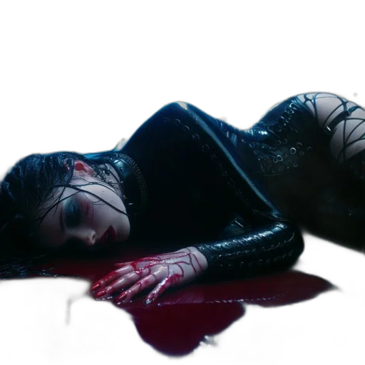 cyberpunk, concept art, neon lights, underwater transparent PNG cut-out