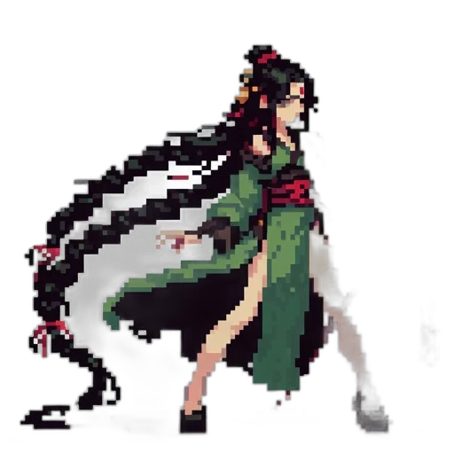 dress, dragon, staff, weapon transparent PNG cut-out