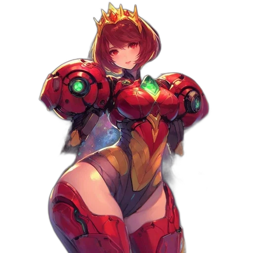 robot, weapon, crown, dress transparent PNG cut-out