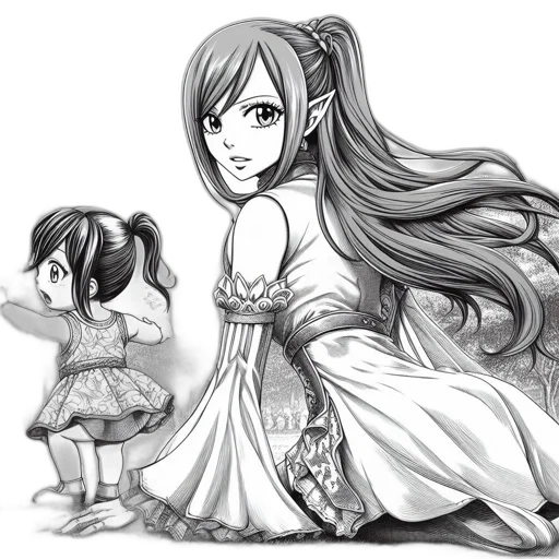 dress, crown, pencil sketch, anime transparent PNG cut-out
