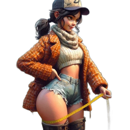 staff, jacket, hat, weapon transparent PNG cut-out