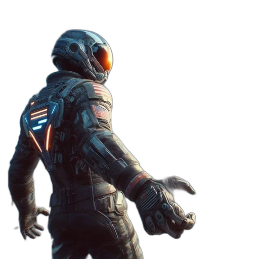 robot, jacket, creature, mask transparent PNG cut-out