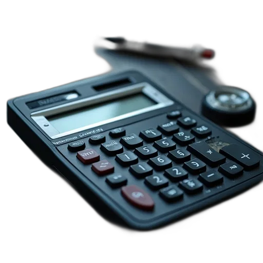 3d render, digital, calculator, vernierl transparent PNG cut-out