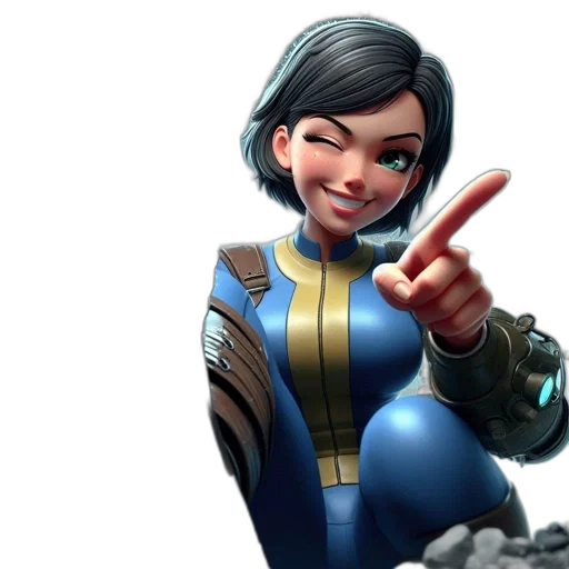 concept art, comic book art, 3d render, animated transparent PNG cut-out