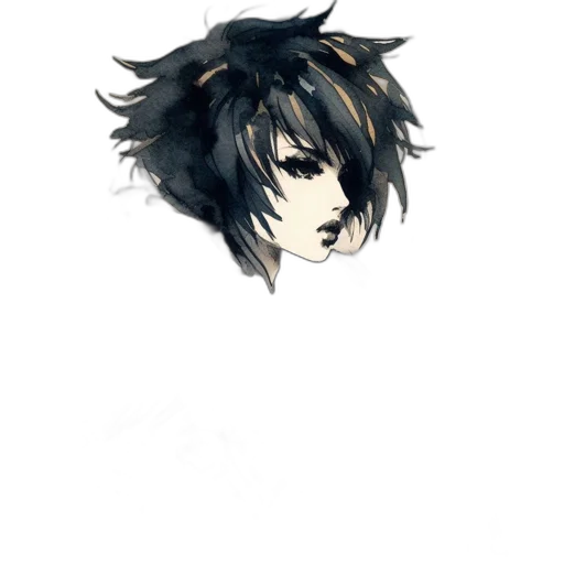 mask, hair, face, creature transparent PNG cut-out