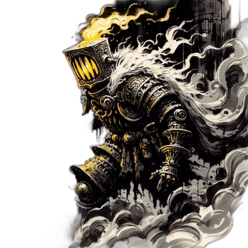 mask, dragon, robot, fantasy art transparent PNG cut-out