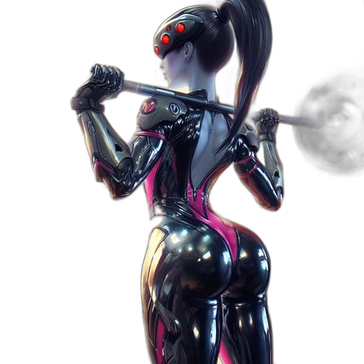 robot, weapon, staff, sword transparent PNG cut-out