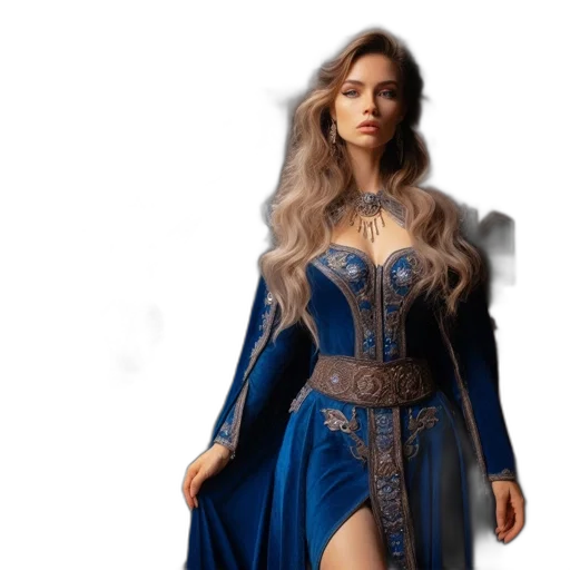 dress, fantasy art, concept art, 3d render transparent PNG cut-out