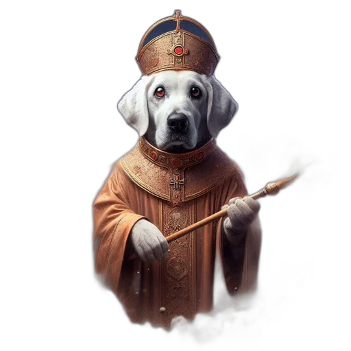 staff, animal, sword, crown transparent PNG cut-out