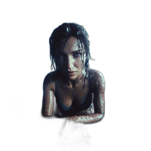 jewelry, face, jacket, weapon transparent PNG cut-out