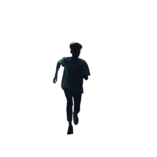robot, creature, jacket, staff transparent PNG cut-out