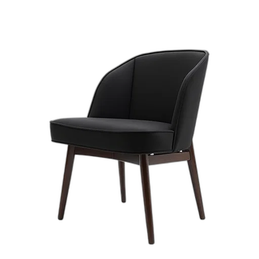 furniture, 3d render, black, modern transparent PNG cut-out