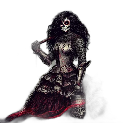 mask, staff, dress, fantasy art transparent PNG cut-out