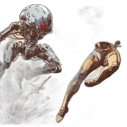 robot, creature, weapon, concept art transparent PNG cut-out