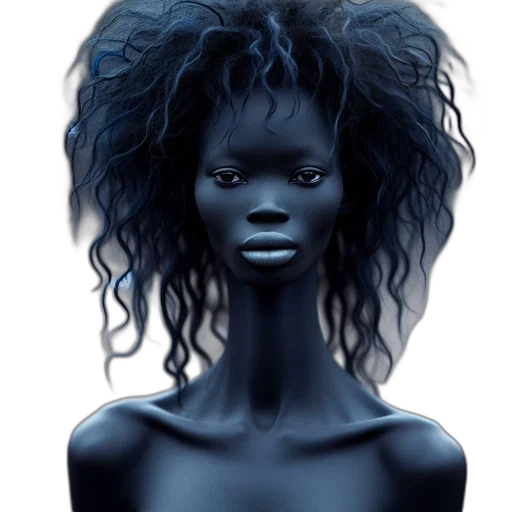 face, hair, mask, creature transparent PNG cut-out