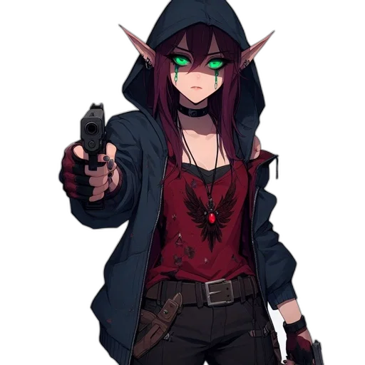 weapon, staff, jacket, concept art transparent PNG cut-out