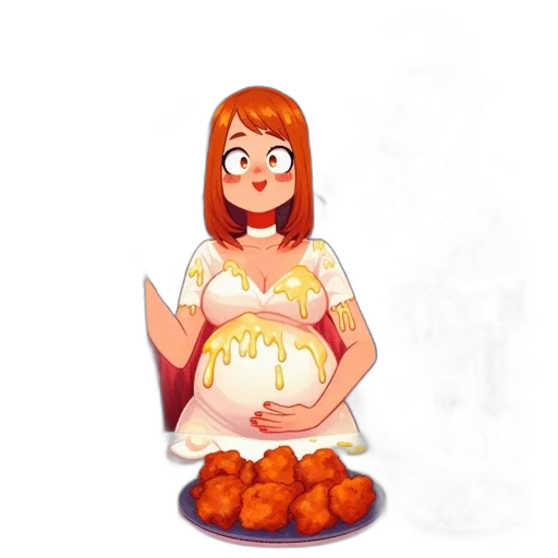 dress, food, concept art, pixel art transparent PNG cut-out