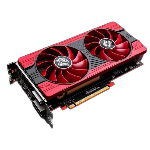 3d render, red, asus, geforce transparent PNG cut-out