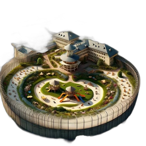 building, crown, 3d render, concept art transparent PNG cut-out
