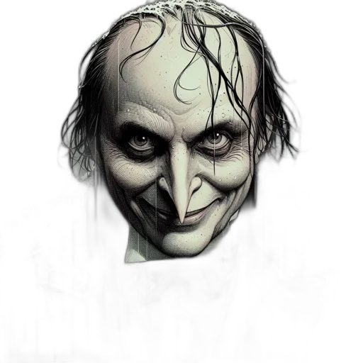 face, mask, creature, concept art transparent PNG cut-out