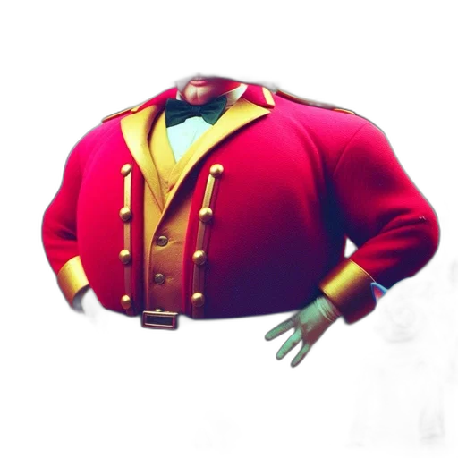 jacket, staff, crown, hat transparent PNG cut-out