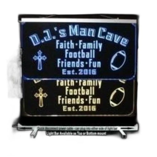 customizable, led, sign, blue transparent PNG cut-out