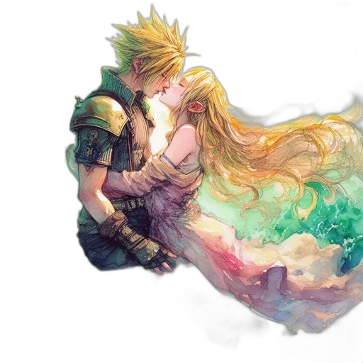 dragon, sword, dress, watercolor transparent PNG cut-out