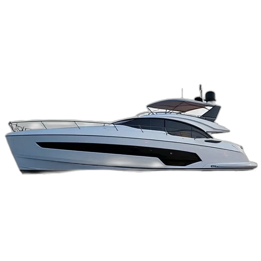 3d render, sunseeker, cruiser transparent PNG cut-out