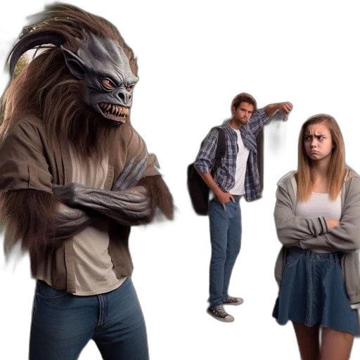 creature, mask, jacket, animal transparent PNG cut-out