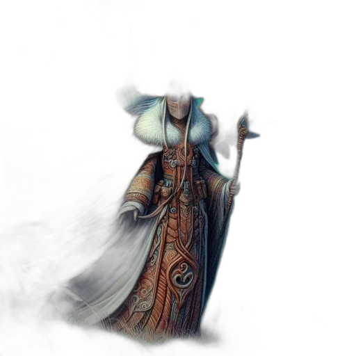 dress, staff, dragon, sword transparent PNG cut-out