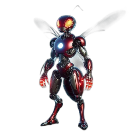 robot, creature, concept art, 3d render transparent PNG cut-out