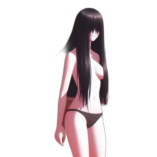 dress, creature, robot, hair transparent PNG cut-out