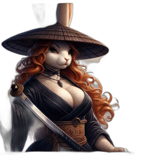 hat, mask, dress, staff transparent PNG cut-out