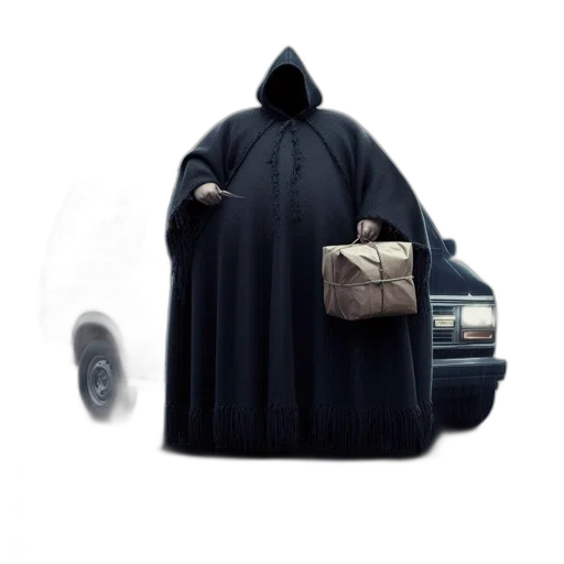 jacket, car, mask, hat transparent PNG cut-out