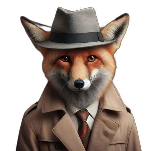 jacket, hat, animal, staff transparent PNG cut-out