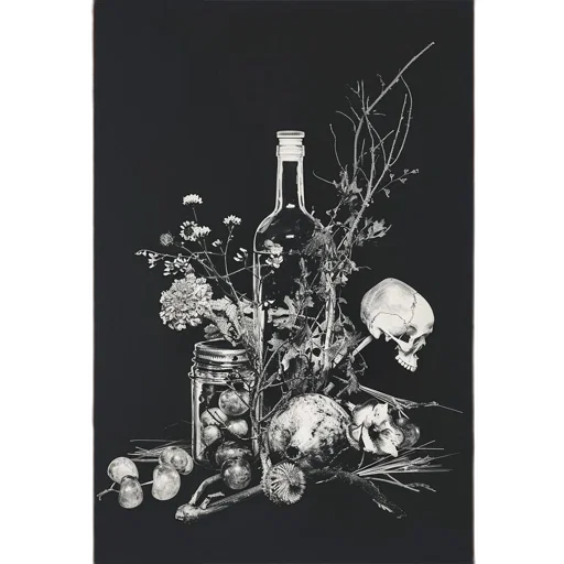 bottle, food, weapon, flower transparent PNG cut-out